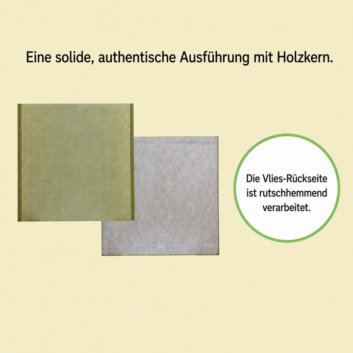 Rakuza Holzkern und rutschhemmende Rückseite Rakuza Holzkern und rutschhemmende Rückseite