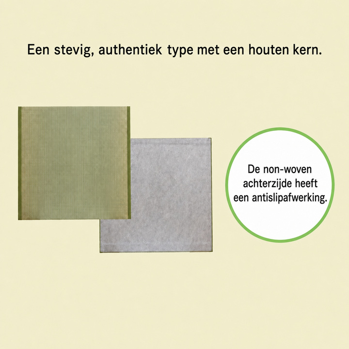 Rakuza houten kern en antislip achterkant Rakuza houten kern en antislip achterkant